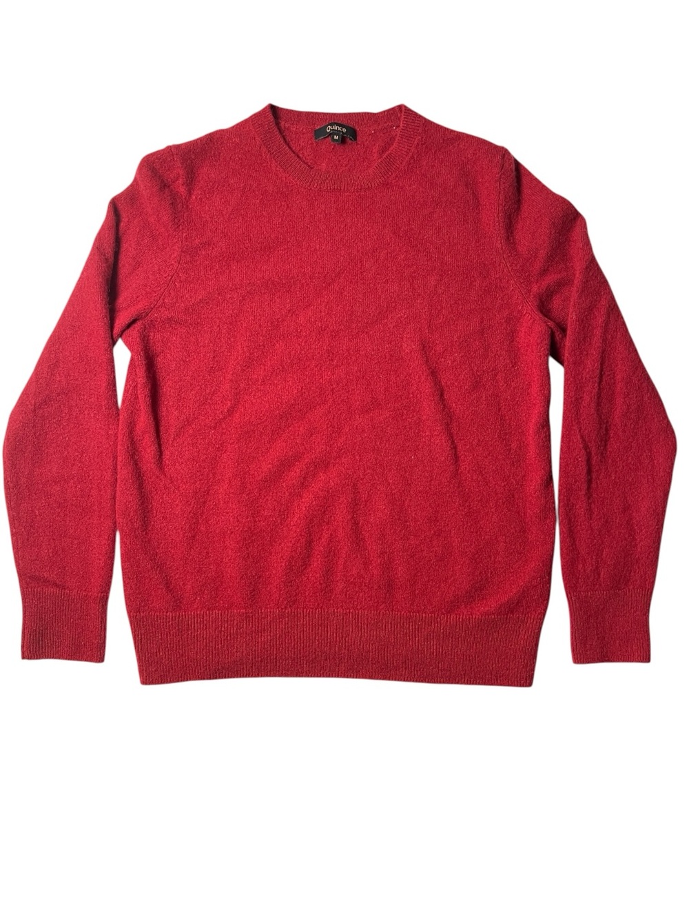 Quince Mongolian Cashmere Crewneck Sweater In Crimson Size Medium
